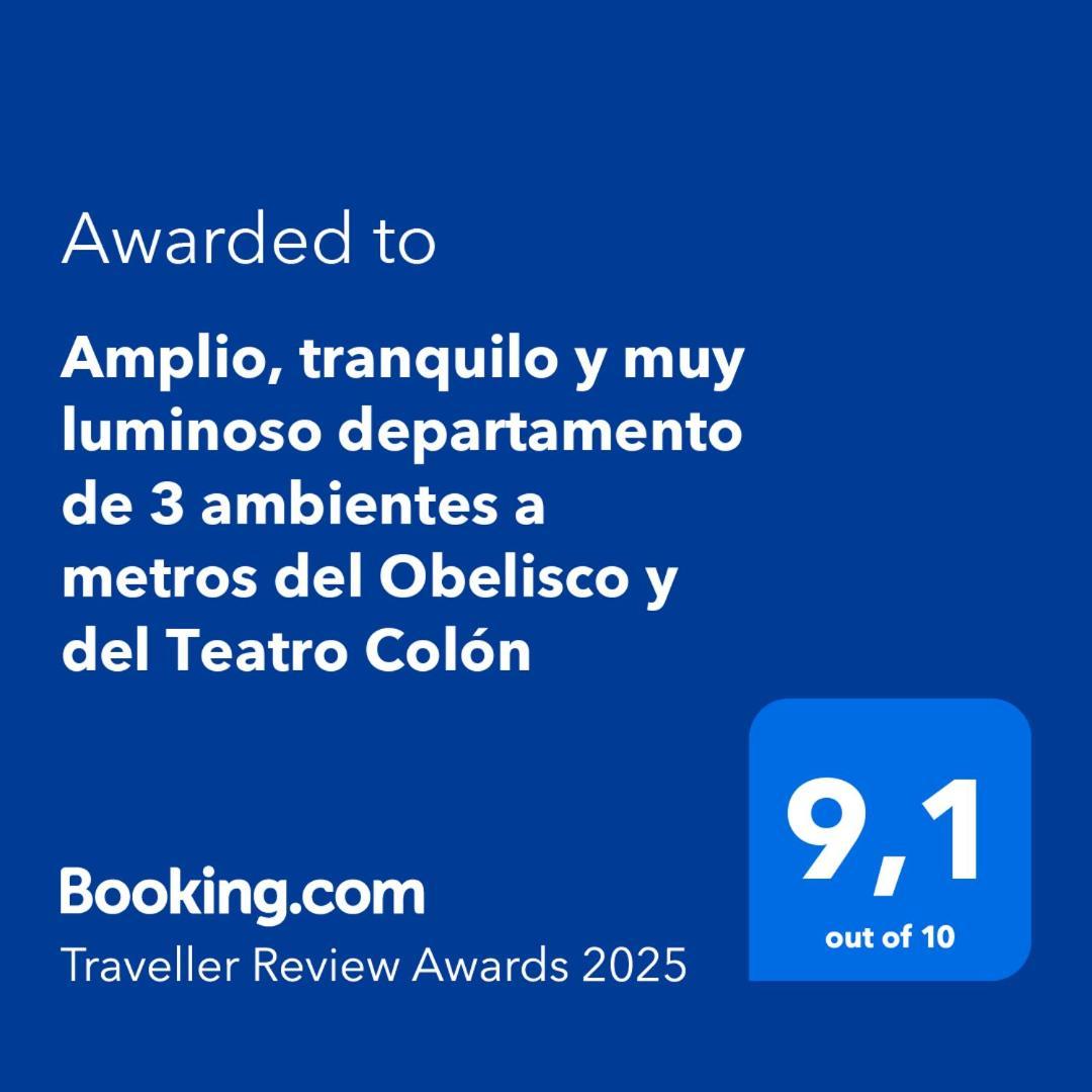 Amplio, tranquilo y muy luminoso departamento de 3 ambientes a metros del Obelisco y del Teatro Colón Buenos Aires Exterior foto